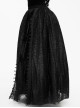 Gothic Black Lace Embroidery Long Ball Skirt