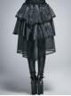 Gothic Black Lace Embroidery Sexy Stitching Short Skirt