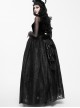 Gothic Black Lace Delicate Embroidery Yarn Skirt Long Pettiskirt