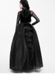 Gothic Black Lace Delicate Embroidery Yarn Skirt Long Pettiskirt