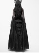Gothic Black Lace Delicate Embroidery Yarn Skirt Long Pettiskirt