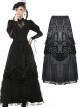 Gothic Black Gorgeous Frilly Maxi Skirt