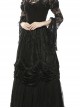 Gothic Black Gorgeous Frilly Maxi Skirt