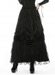 Gothic Black Gorgeous Frilly Maxi Skirt