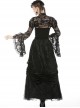 Gothic Black Gorgeous Frilly Maxi Skirt