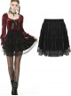 Gothic Daily Easy-matching Black Velvet Short Skirt
