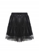 Gothic Daily Easy-matching Black Velvet Short Skirt