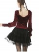Gothic Daily Easy-matching Black Velvet Short Skirt