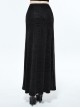 Gothic Black Translucent Sexy Mesh Yarn Long Skirt