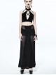 Gothic Black Translucent Sexy Mesh Yarn Long Skirt