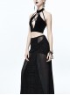 Gothic Black Translucent Sexy Mesh Yarn Long Skirt
