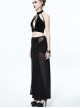 Gothic Black Translucent Sexy Mesh Yarn Long Skirt