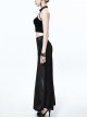 Gothic Black Translucent Sexy Mesh Yarn Long Skirt
