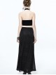 Gothic Black Translucent Sexy Mesh Yarn Long Skirt