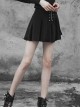 Gothic Black Multi-piece Chiffon Fitted Cool Safety Trousers Half Skirt
