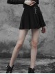Gothic Black Multi-piece Chiffon Fitted Cool Safety Trousers Half Skirt