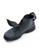 Steampunk Gothic Black Thick Sole Men's Casual Shoes