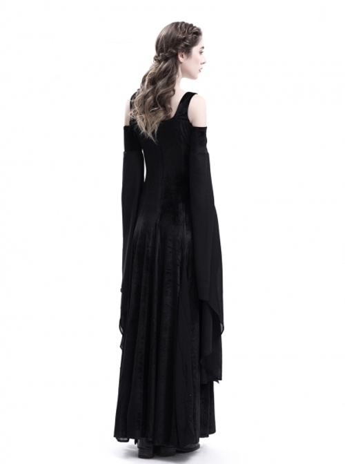 plain off the shoulder wedding dress SEVYN / Plain Wedding Dress with Off The Shoulder Long Sleeves