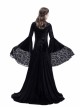 Gothic Medieval Vampire Style Black Hooded Dress