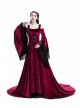 Renaissance Fairy Tale Red Velvet Off-the-shoulder Medieval Dress