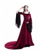 Renaissance Fairy Tale Red Velvet Off-the-shoulder Medieval Dress