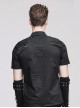 Steampunk Gothic Black Short Sleeve Thin Style Casual Buttons Shirt