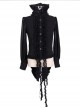 Steampunk Gothic Long Sleeve Tassels Hem High-neck Shirt