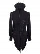 Steampunk Gothic Long Sleeve Tassels Hem High-neck Shirt