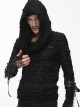 Steampunk Street Rock Style Broken Hole Element Black Long Sleeve T-Shirt