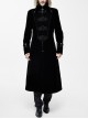 Gothic Retro Palace Style Crucifix Zipper Long Sleeve Long Coat