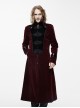 Gothic Retro Palace Style Crucifix Zipper Long Sleeve Long Coat