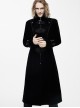 Gothic Retro Palace Style Crucifix Zipper Long Sleeve Long Coat