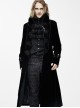 Gothic Retro Palace Style Crucifix Zipper Long Sleeve Long Coat