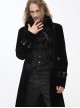 Gothic Retro Palace Style Crucifix Zipper Long Sleeve Long Coat