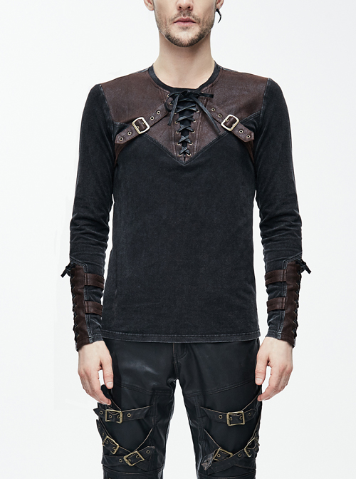 Steampunk Retro The Streets Band Metal T-shirt