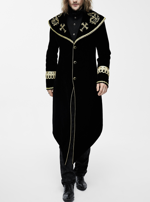 Punk Palace Style Gothic Lapel Dovetail Coat