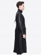 Steampunk Black Long Windbreaker Short Jacket Two Wear Ways