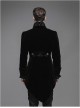 Steampunk Gothic Velveteen Slim Fit Medium Length Men's Tuxedo