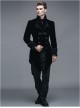Steampunk Gothic Velveteen Slim Fit Medium Length Men's Tuxedo