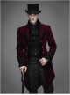 Steampunk Gothic Velveteen Slim Fit Medium Length Men's Tuxedo