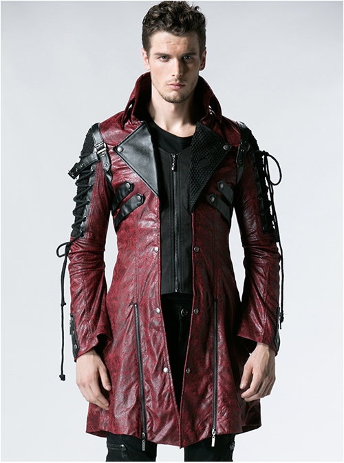 Palace Gothic Lapel Prom Men's Medium Length Windbreaker