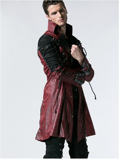 Palace Gothic Lapel Prom Men's Medium Length Windbreaker