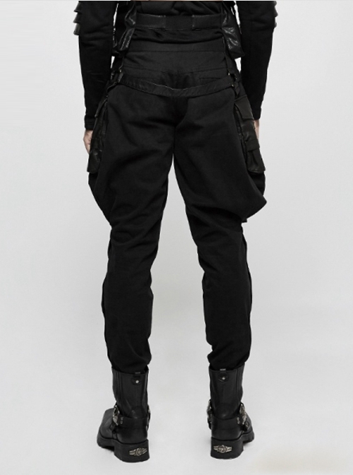 Gothic Black Steam Punk Men's Riding Breeches