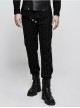 Gothic Military Uniform Black Stripe Men's Trousers