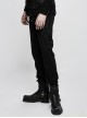 Gothic Military Uniform Black Stripe Men's Trousers