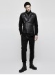 Gothic Military Uniform Black Stripe Men's Trousers