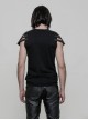 Punk Black Armor Style Men's Gothic Short Sleeves T-Shirt