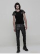 Punk Black Armor Style Men's Gothic Short Sleeves T-Shirt