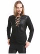 Black Warrior Style Men's Gothic Long Sleeves T-Shirt