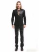 Black Warrior Style Men's Gothic Long Sleeves T-Shirt